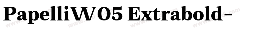 PapelliW05 Extrabold字体转换